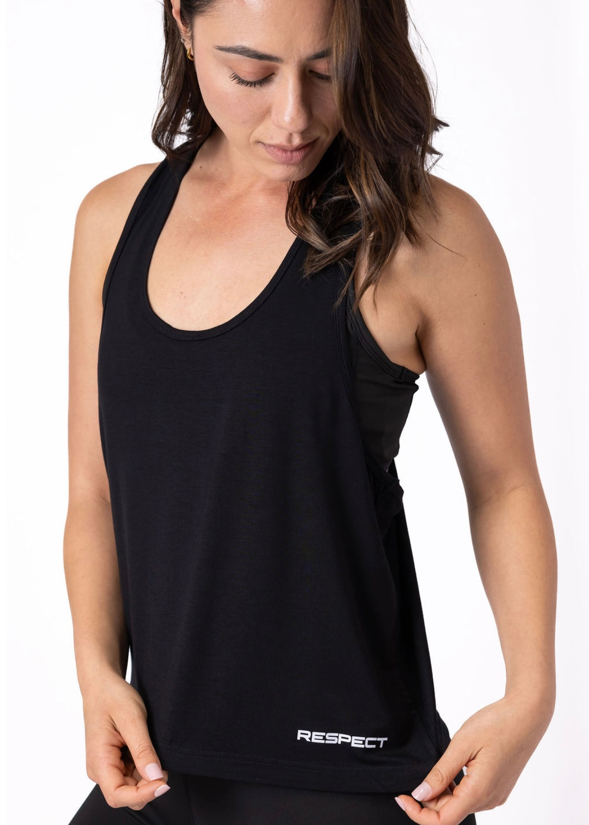 Women's RESPECT Relaxed Fit Tank Black