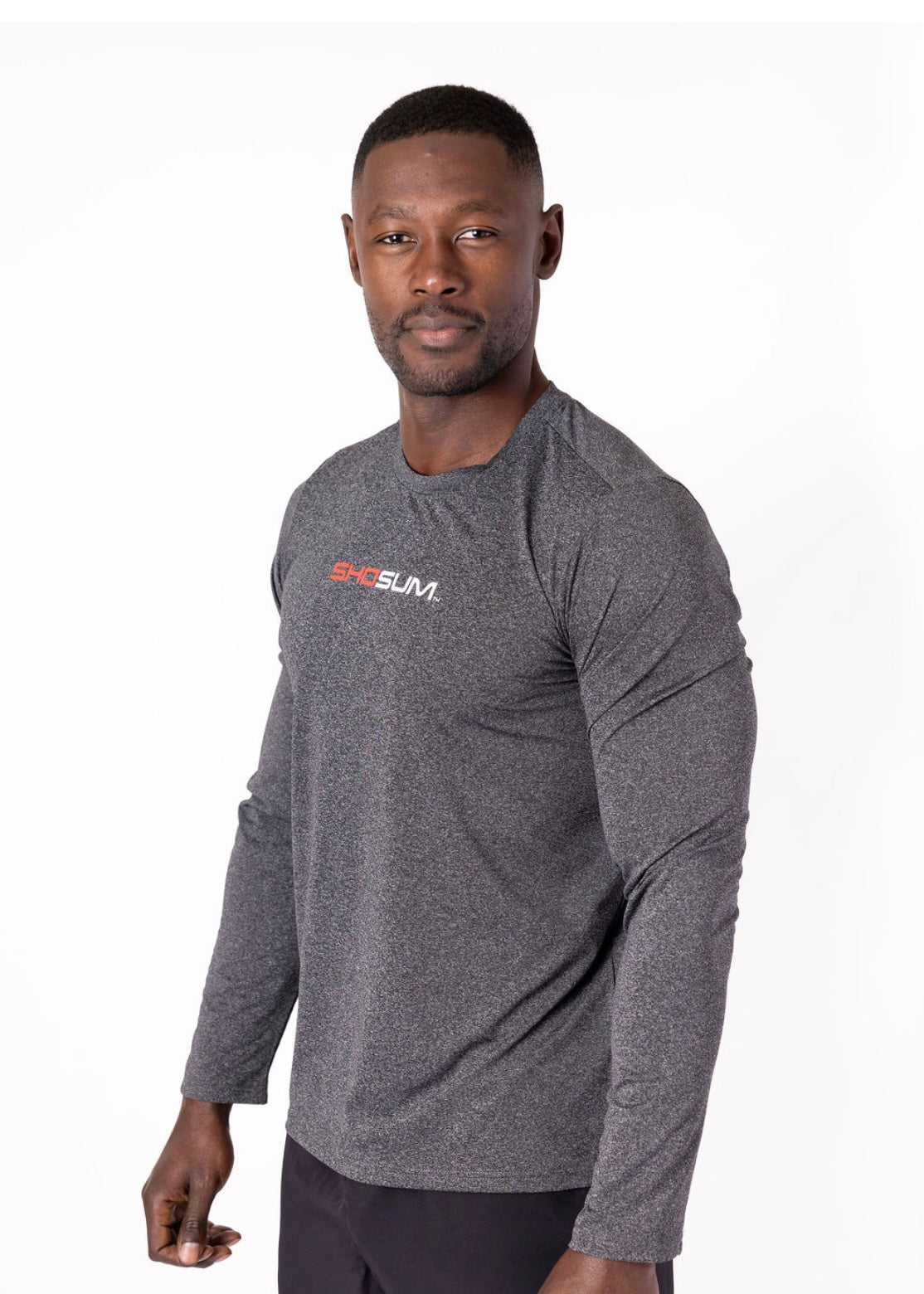 Men's Gray Long Sleeve T-Shirt