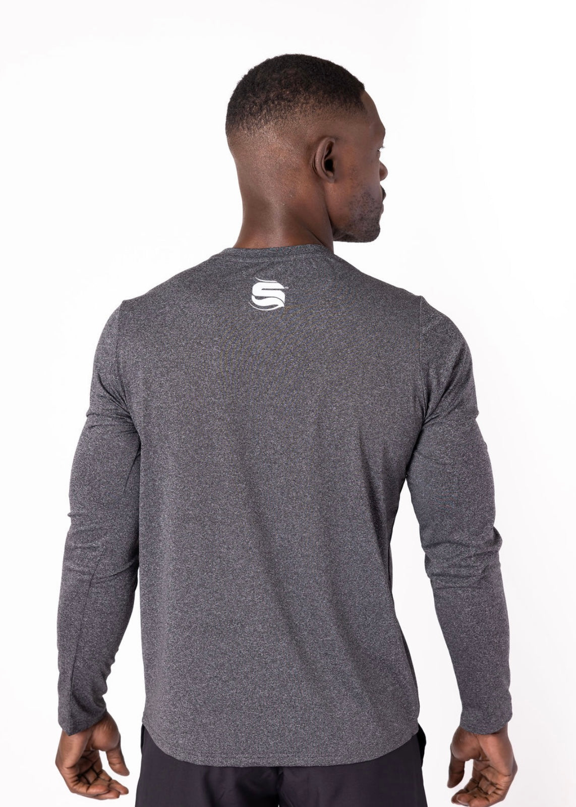 Men's Gray Long Sleeve T-Shirt