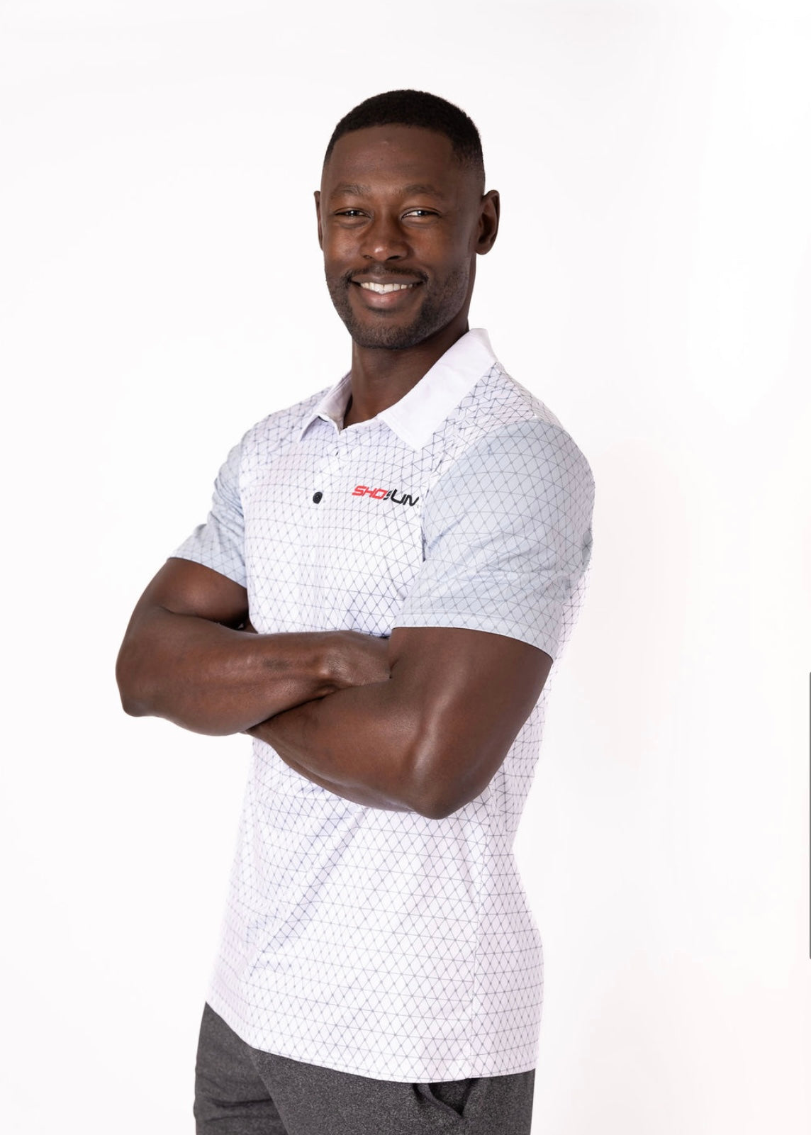 SHOSUM Patterned Golf Polo