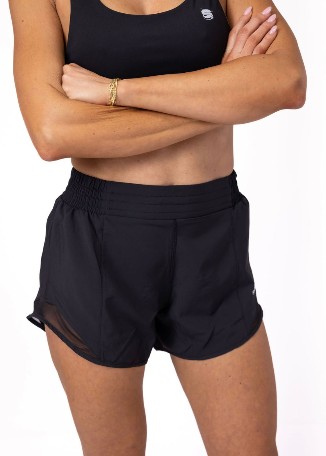 Women's RESPECT Athletic Shorts Black