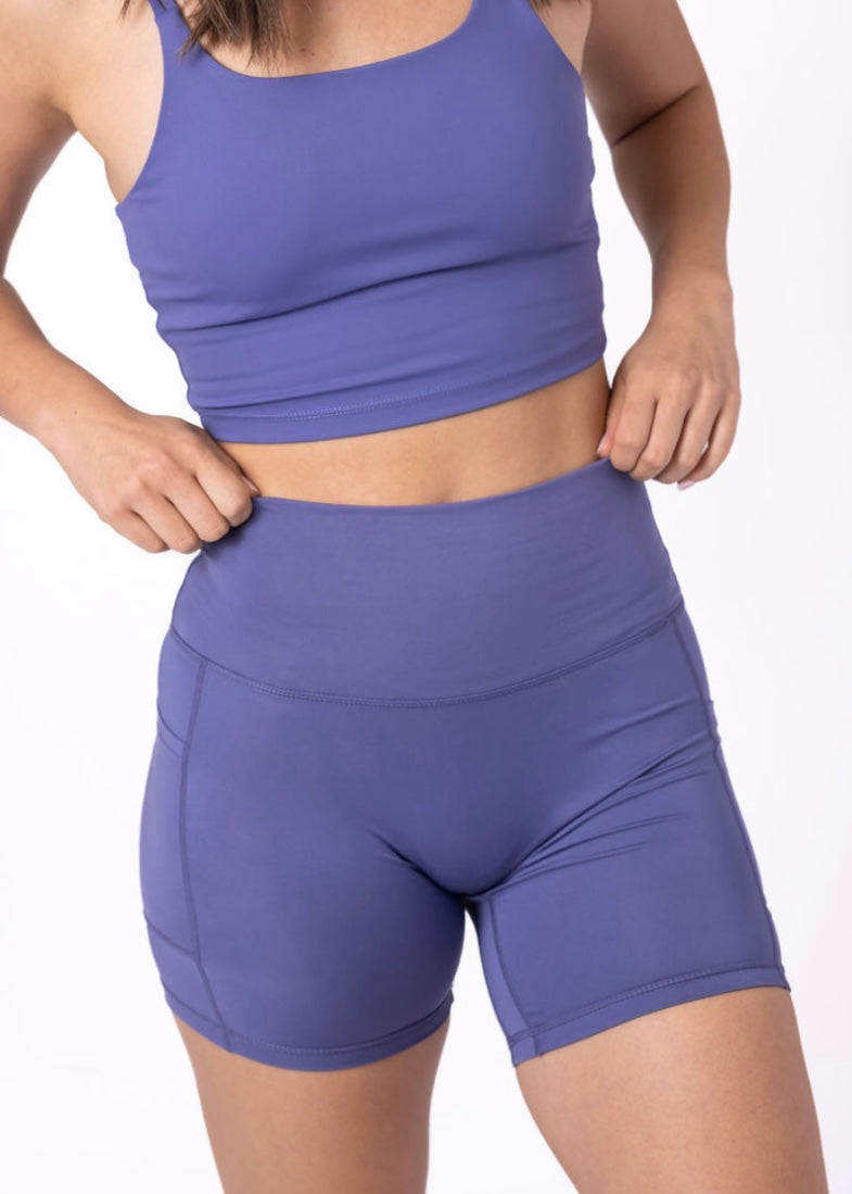 Women's RESPECT Fitted Shorts Violet